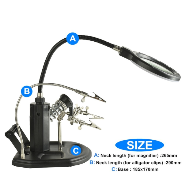 Lupa sa postoljem servisna sa LED svetlom - 201054