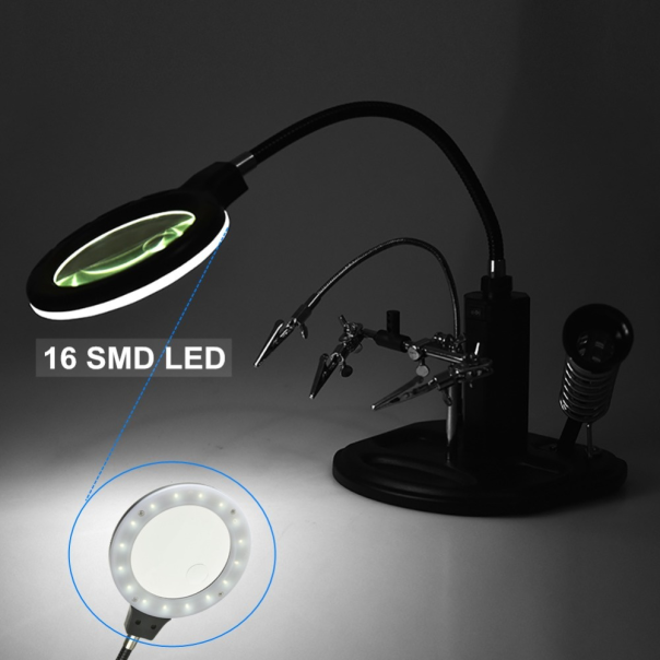 Lupa sa postoljem servisna sa LED svetlom - 201054