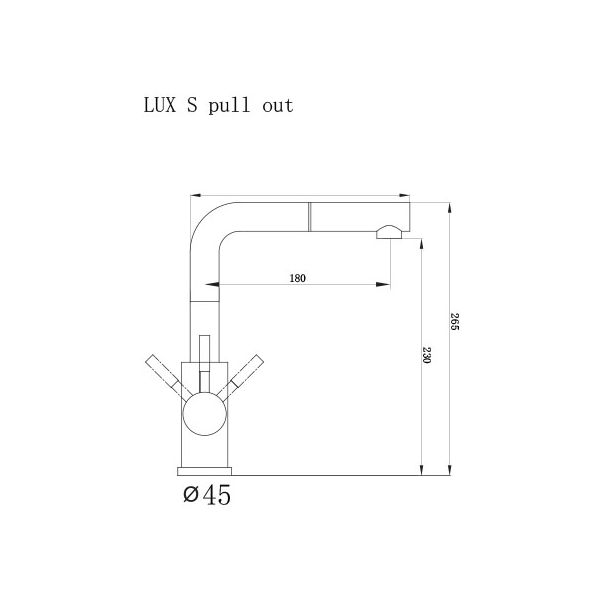 METALAC INKO Baterija za sudoperu Lux S grafit na izvlačenje - T03813