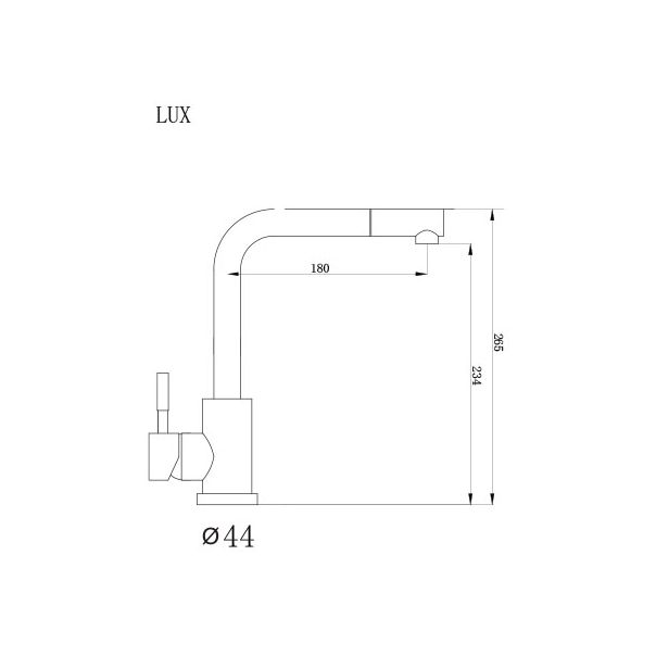 METALAC INKO Baterija za sudoperu Lux crna - T03816