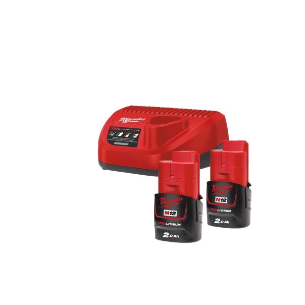 MILWAUKEE Set baterija 12V i punjač - M12NRG-202 - 4933459209