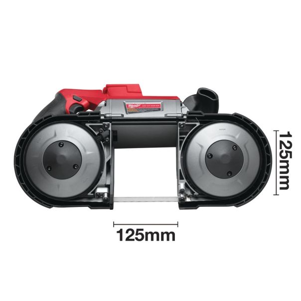 MILWAUKEE Aku. tračna testera 18V 2x5Ah - M18CBS125-502C - 4933448195