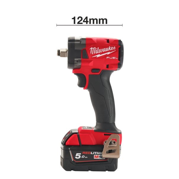 MILWAUKEE Aku. kompaktni udarni pištolj 1/2” 18V 2x5Ah - M18FIW2F12-502X - 4933478444