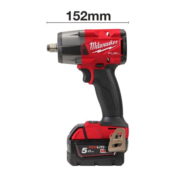MILWAUKEE Aku. udarni pištolj 1/2” 18V 2x5Ah - M18FMTIW2F12-502X - 4933478450