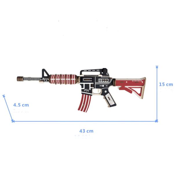 3d drvena slagalica - Airsoft M4 karabinčić - 34-1-1