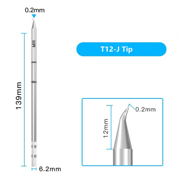 MAANT T12 Vrh za lemilicu Tip J (curved) - 209966