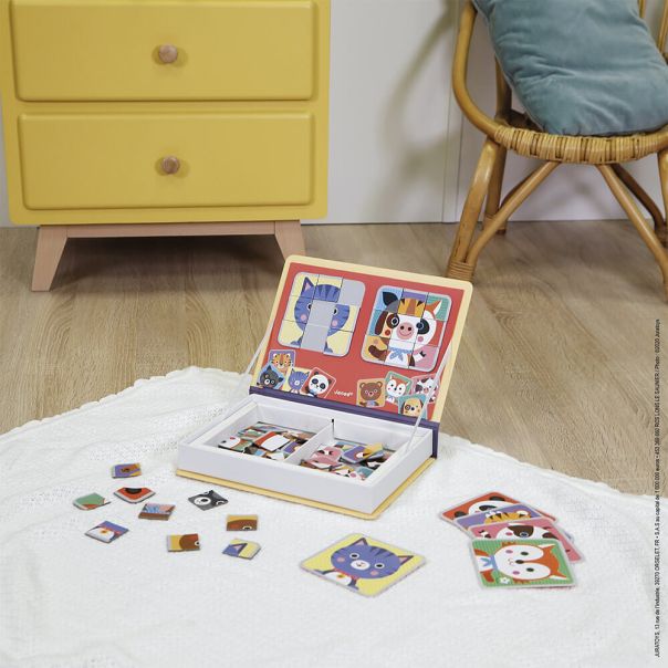 JANOD  Edukativni set Magnetna knjiga - Mix & Match Životinje - J02587