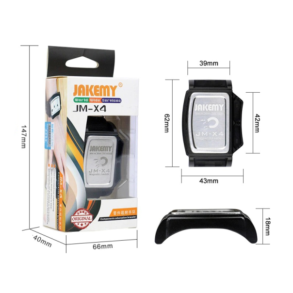 Magnetna narukvica JAKEMY JM-X4 crna - 213485