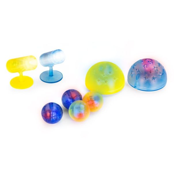 ECO TOYS Magnetni svetleći set blokova sa stazom za kuglice, 134 dela - EP2749334