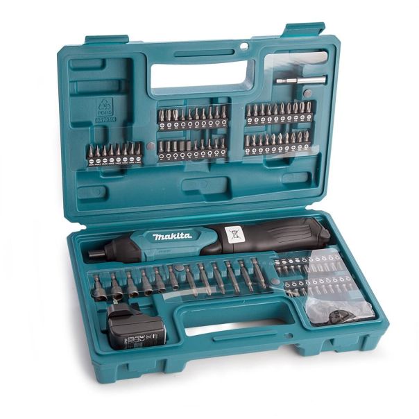 MAKITA DF001DW akumulatorski odvijač + 80-delni set pribora - DF001DW