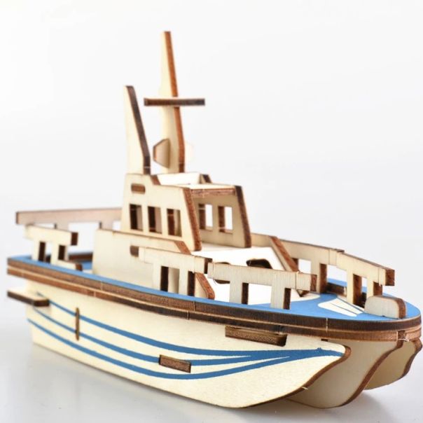 3d drvena slagalica - Mali brod - 6-1-1