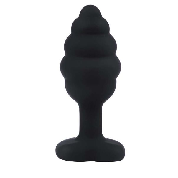 Mali rebrasti silikonski analni dildo sa dijamantom - ft001135