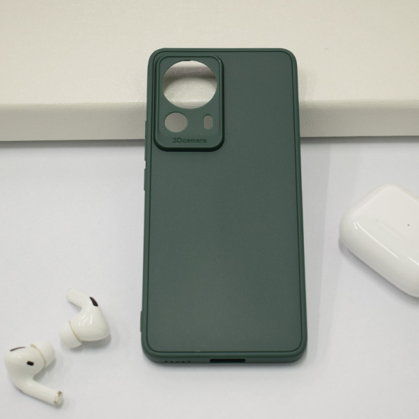 Maska za Xiaomi 13 Lite 3D Camera tamno zelena - 600720