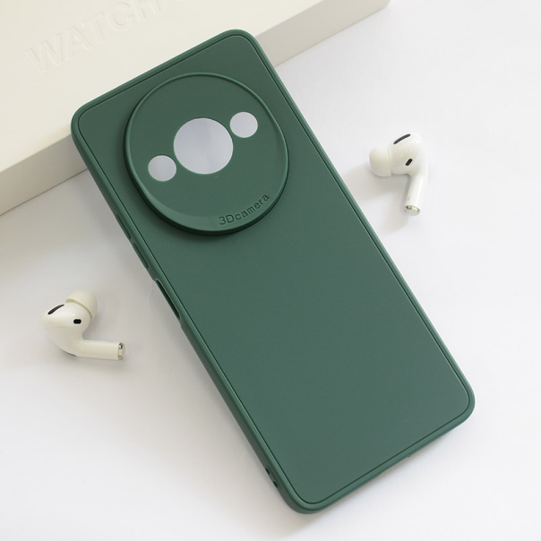 Maska za Xiaomi Redmi A3 (2024) 3D Camera tamno zelena - 610923