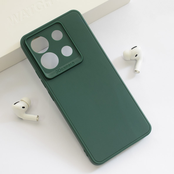 Maska za Xiaomi Redmi Note 13 Pro 5G (EU) 3D Camera tamno zelena - 610932