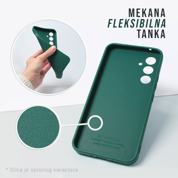 Maska za Xiaomi Redmi Note 14 4G (SRB) (16484*7815*816MM) 3D Camera tamno zelena - 617128