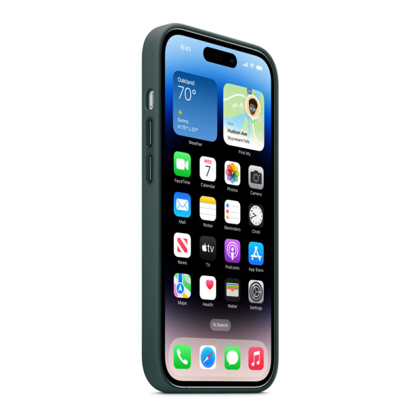 Maska za iPhone 13 Pro Beautiful Shine Leather zelena - 059405