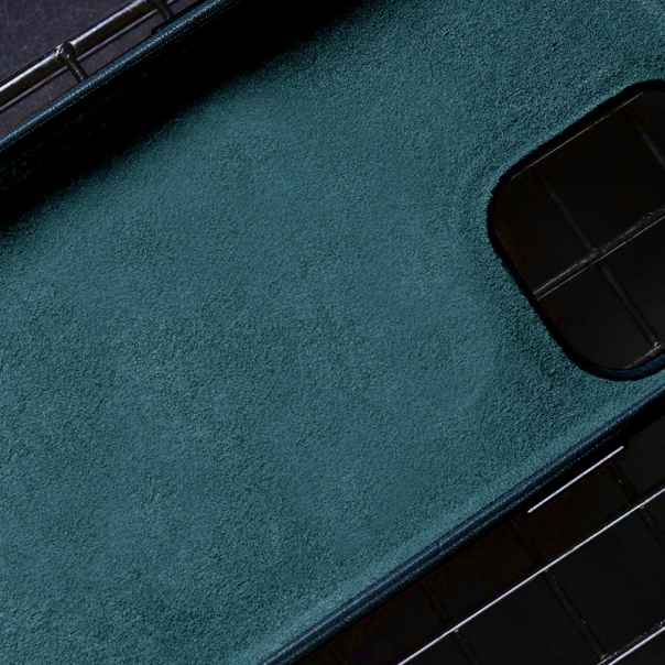 Maska za iPhone 13 Pro Beautiful Shine Leather zelena - 059405