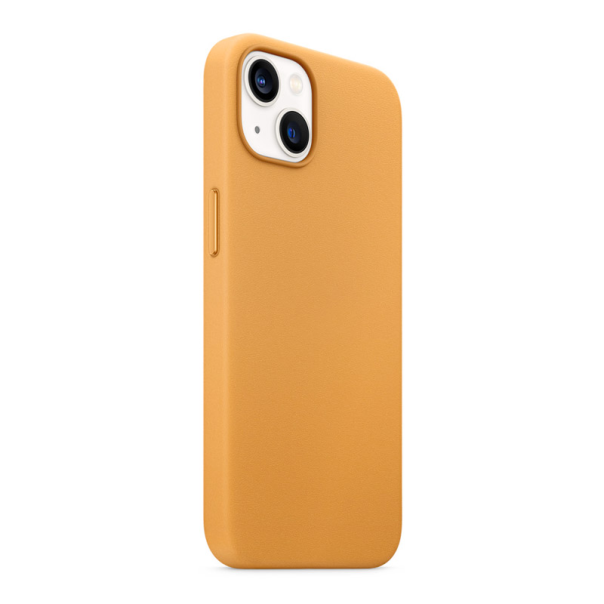 Maska za iPhone 14 Plus narandžasto Beautiful Shine Leather - 057550