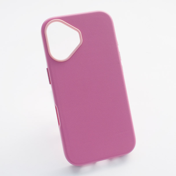 Maska za iPhone 16 Beautiful Shine Leather pink - 614170