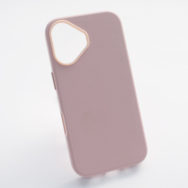 Maska za iPhone 16 Beautiful Shine Leather roze - 614169