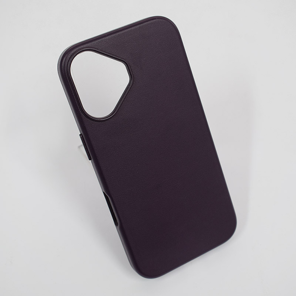 Maska za iPhone 16 Beautiful Shine Leather tamno ljubičasta - 615585