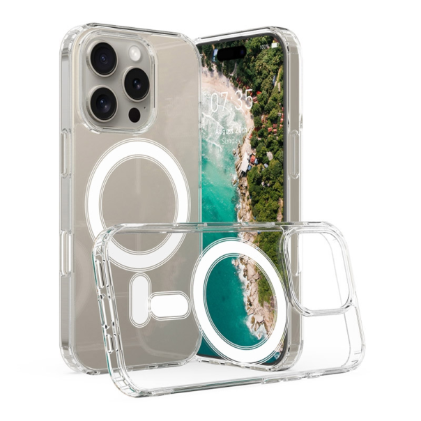 Maska za iPhone 16 Pro Max Berlia Clear Mag Case Premium transparent - 613466