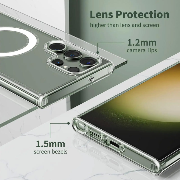 Maska za Samsung S24 Ultra/ S928B Berlia Clear Mag Case Premium transparent - 608010