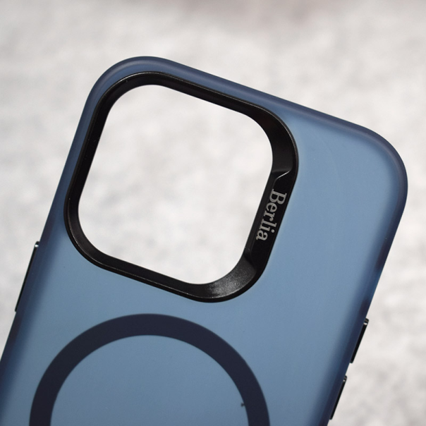 Maska za iPhone 15 Pro Max Berlia Smooth Magnet tamno plava - 608531