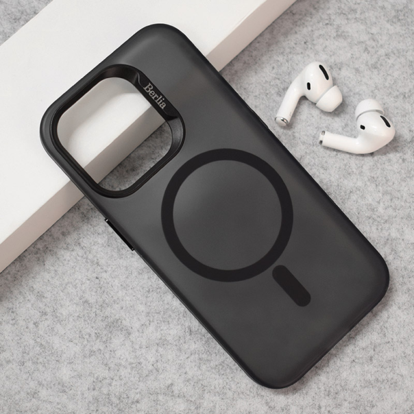 Maska za iPhone 16 Pro Max Berlia Smooth Magnet crna - 614069