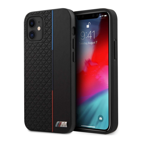 Maska za iPhone 12 mini (54) crna BMW Faceplate Triangle - BMHCP12STRTBK