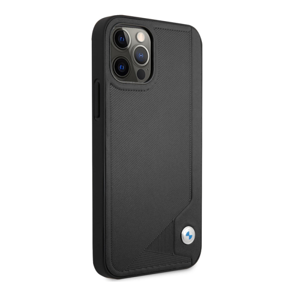 Maska za iPhone 13 Pro crna BMW Hc Leather Deboss - 203587