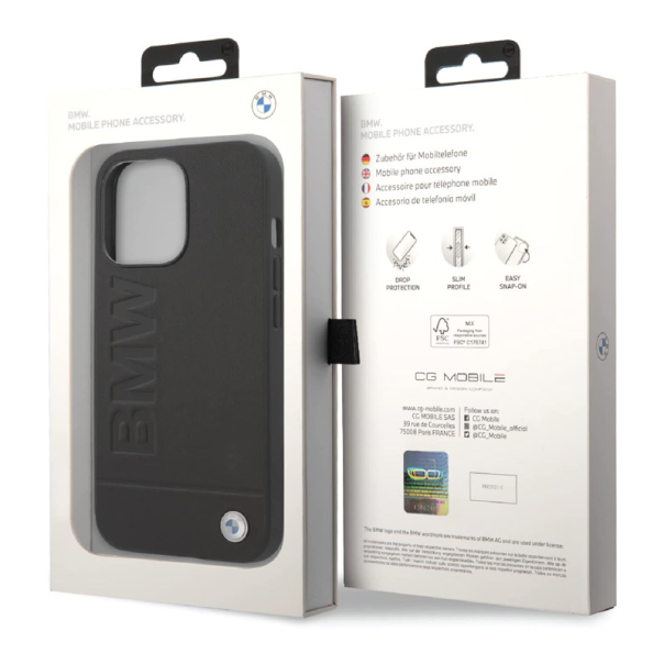 Maska za iPhone 14 Pro Max BMW hc Signature Imprint Mag Case crna - BMHMP14XSLLBK