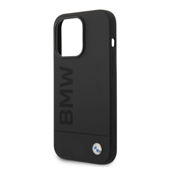 Maska za iPhone 14 Pro BMW hc Silicone Signature Mag Case crna - BMHMP14LSLBLBK