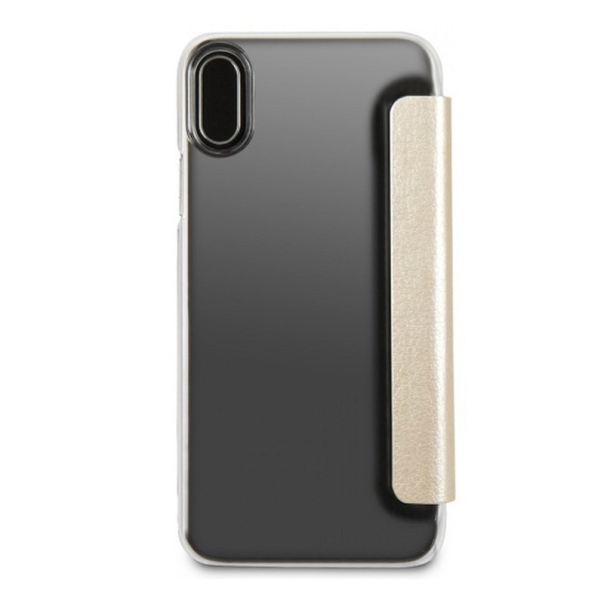 Maska za iPhone X zlatna na preklop Guess Book - GUFLBKPXIGLTGO-1