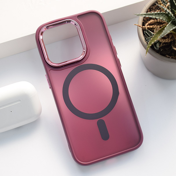 Maska za iPhone 15 Pro Candy Shield Mag Case bordo - 613343