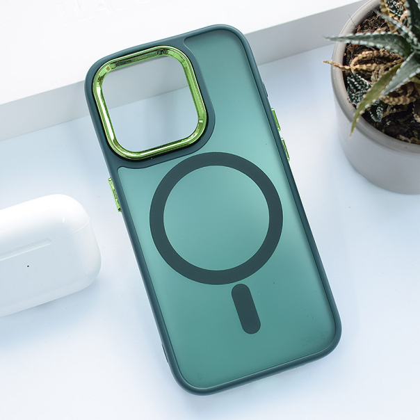 Maska za iPhone 15 Pro Candy Shield Mag Case tamno zelena - 613342