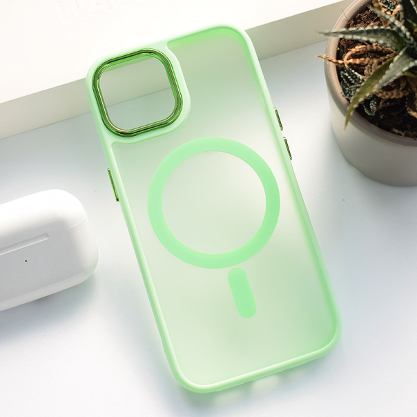 Maska za iPhone 15 Candy Shield Mag Case svetlo zelena - 613338