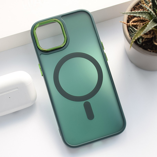 Maska za iPhone 15 Candy Shield Mag Case tamno zelena - 613335
