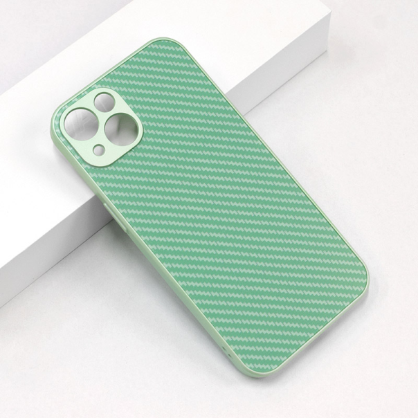 Maska za iPhone 14 Carbon Acrylic mint - 602237