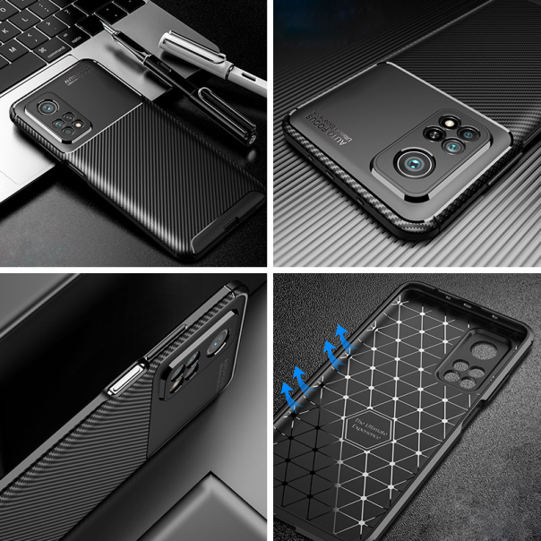 Maska za Huawei Honor 10X Lite Carbon Defender crna - 050058