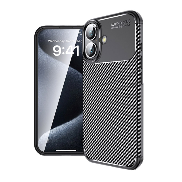Maska za iPhone 16 Carbon Defender crna - 614192
