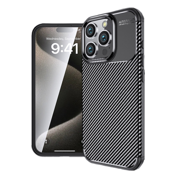 Maska za iPhone 16 Pro Carbon Defender crna - 614193