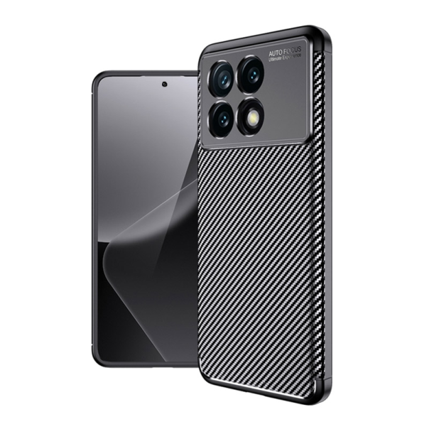 Maska za Xiaomi 14T Carbon Defender crna - 614260