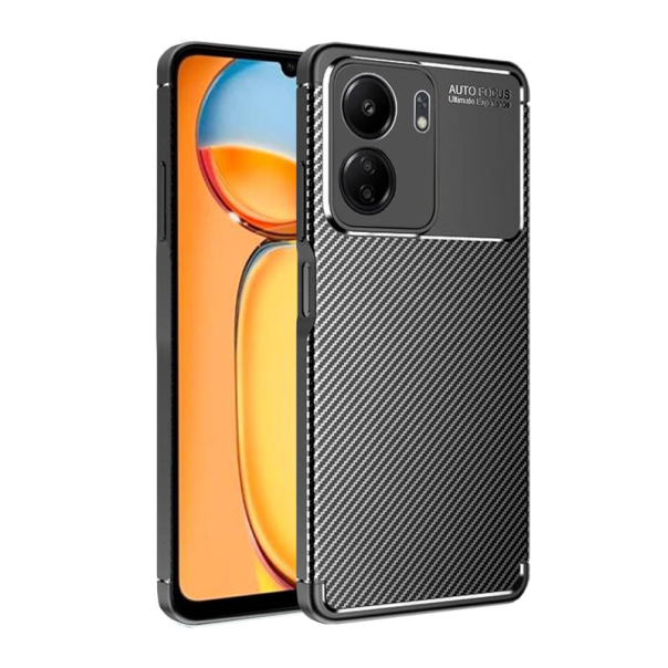 Maska za Xiaomi Redmi 13C 4G/ Poco C65 4G Carbon Defender crna - 607448