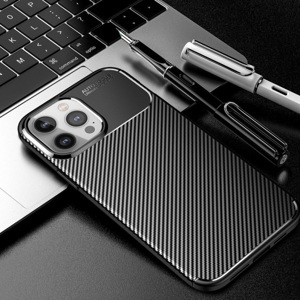 Maska za Xiaomi Redmi 13C 4G/ Poco C65 4G Carbon Defender crna - 607448