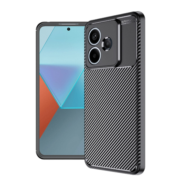 Maska za Xiaomi Redmi Note 14 5G (EU) Carbon Defender crna - 614958