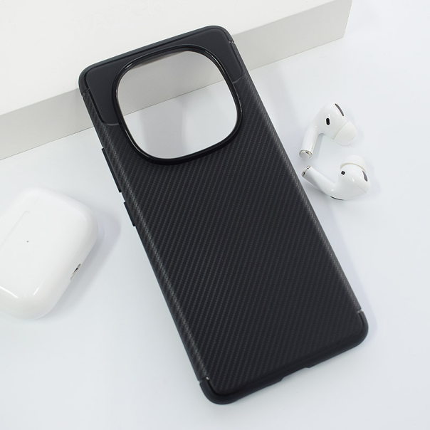 Maska za Xiaomi Redmi Note 14 Pro Plus Carbon Defender crna - 616033