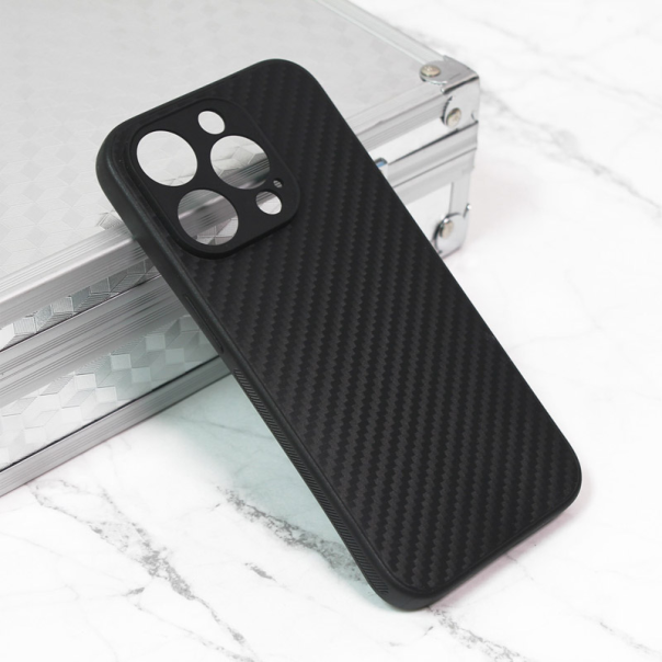 Maska za iPhone 15 Pro Carbon fiber crna - 613372