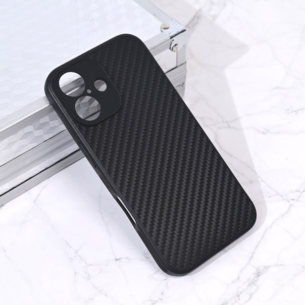 Maska za iPhone 16 Carbon fiber crna - 613943
